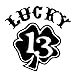 A/X 13 * 11CM 13 Lucky Shamrock Autocollants De Voiture Réfléchissants Stickers Accessoires De Moto Car Styling Noir/Argent C1-0144