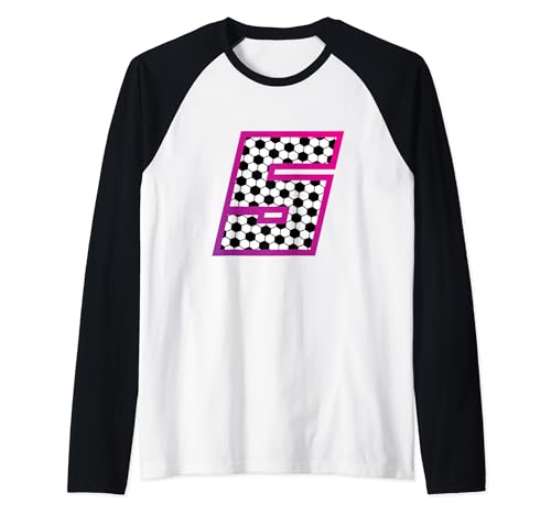 Camiseta de fútbol número 5, para hombres, mujeres y niños Camiseta Manga Raglan
