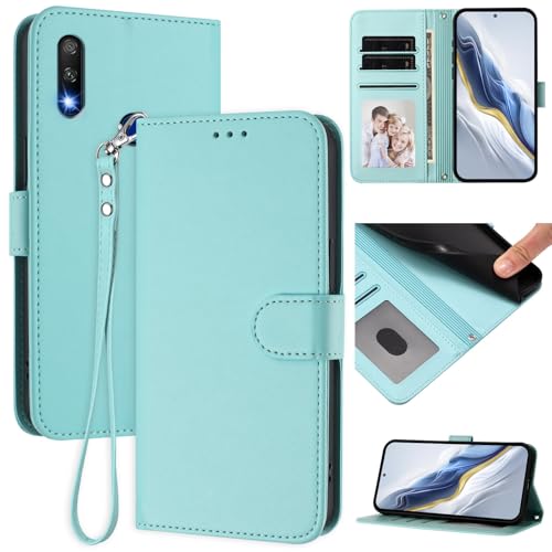 Pzwoxukhov Compatible with Huawei P Smart Z Case Cover,Compatible with Huawei Y9 Prime 2019 Phone Case,Solid Color flip Shockproof Case Cover Light Green