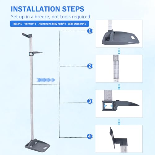 JJFFTAO Portable Stadiometer Height Rod