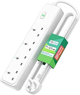Smart Power Strip, meross WiFi Smart Plug with 4 AC Outlets Alexa Power Strip, Compatible with Alexa Google Assistant, Voice/App/Remote Control, SmartThings