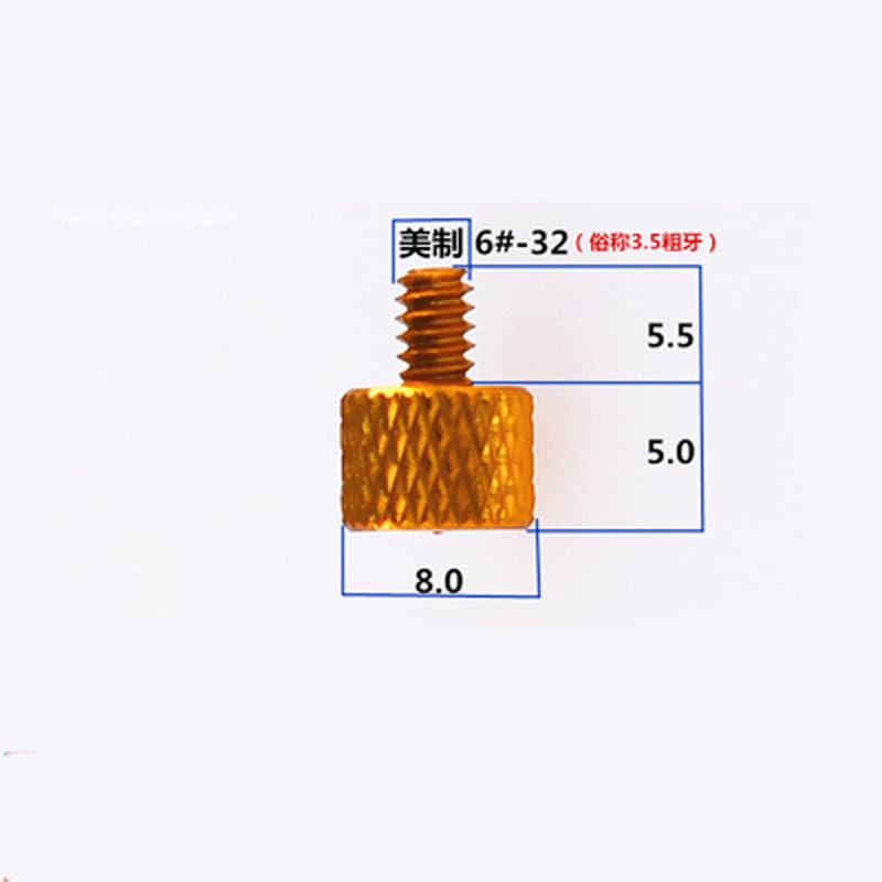 6#-32x5.5 Thumb Screws Reticulate Adjust Multicolour Screw Aluminum Bolts 4PCS - (Color: Royal blue)