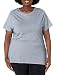 Just My Size Women's Plus-Size Short Sleeve Crew Neck Tee, Light Steel, 2X