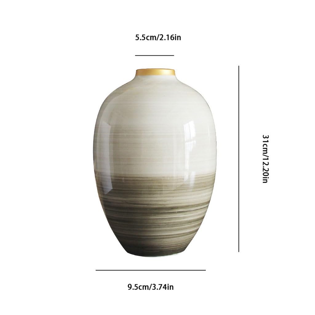 Vaso Soggiorno Vaso in Ceramica Composizione Floreale in Stile Cinese Ornamenti Floreali creativi Dipinti a Mano Vasi di Fiori