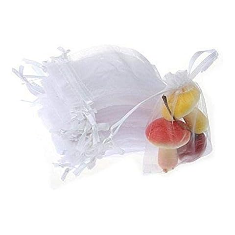 JZK 50 x Bolsas Organza de Regalo Blanco Cover