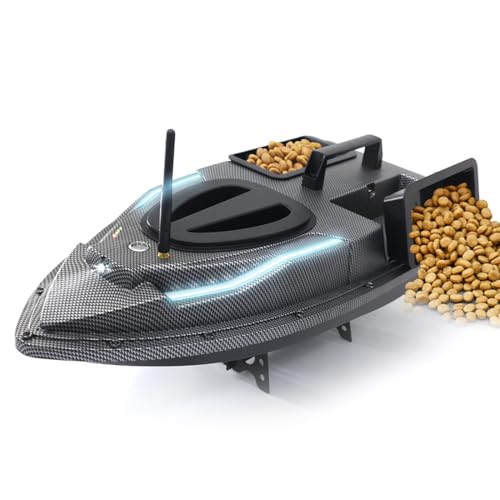 WOWOBONTOY RC Bait Boat, V900 GPS 12000mAh Dual-Hopper 500m Range