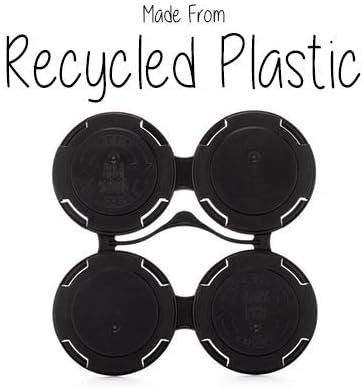 Miniatura 2 de - Paquete de cuatro (4) portadores reutilizables para latas de cerveza  Soportes para latas de plástico 100% reciclado  12 oz o 16 oz fabricado en