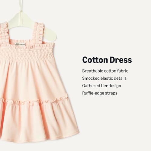 Image of Amazon Essentials x Sofia Grainge Toddlers and Baby Girls' Smocked Cotton Dress