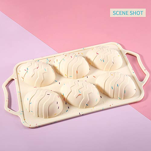 Silicone Molds for Baking Easter Egg Shape Silicone Treat Mold Trays Non-Stick Cupcake Pan for Chocolate Candy Baking Muffin Cupcake Jello Soap Candies Ice Cube Trays(Easter Egg Shape) - Thumbnail 4