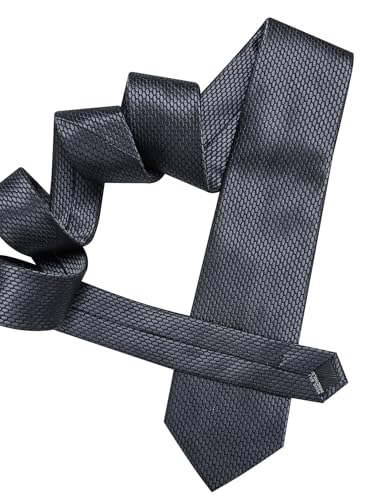 Image of Barry.Wang Mens Tie Set Plaid Check Neckties Formal Business Wedding Luxury Pocket Square Cufflinks