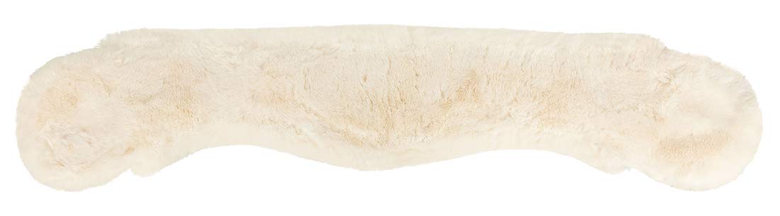 Equinate Mondgurt anatomisch synthetisches Lammfell Kurzgurt Sattelgurt Dressurgurt 50-80 cm braun schwarz