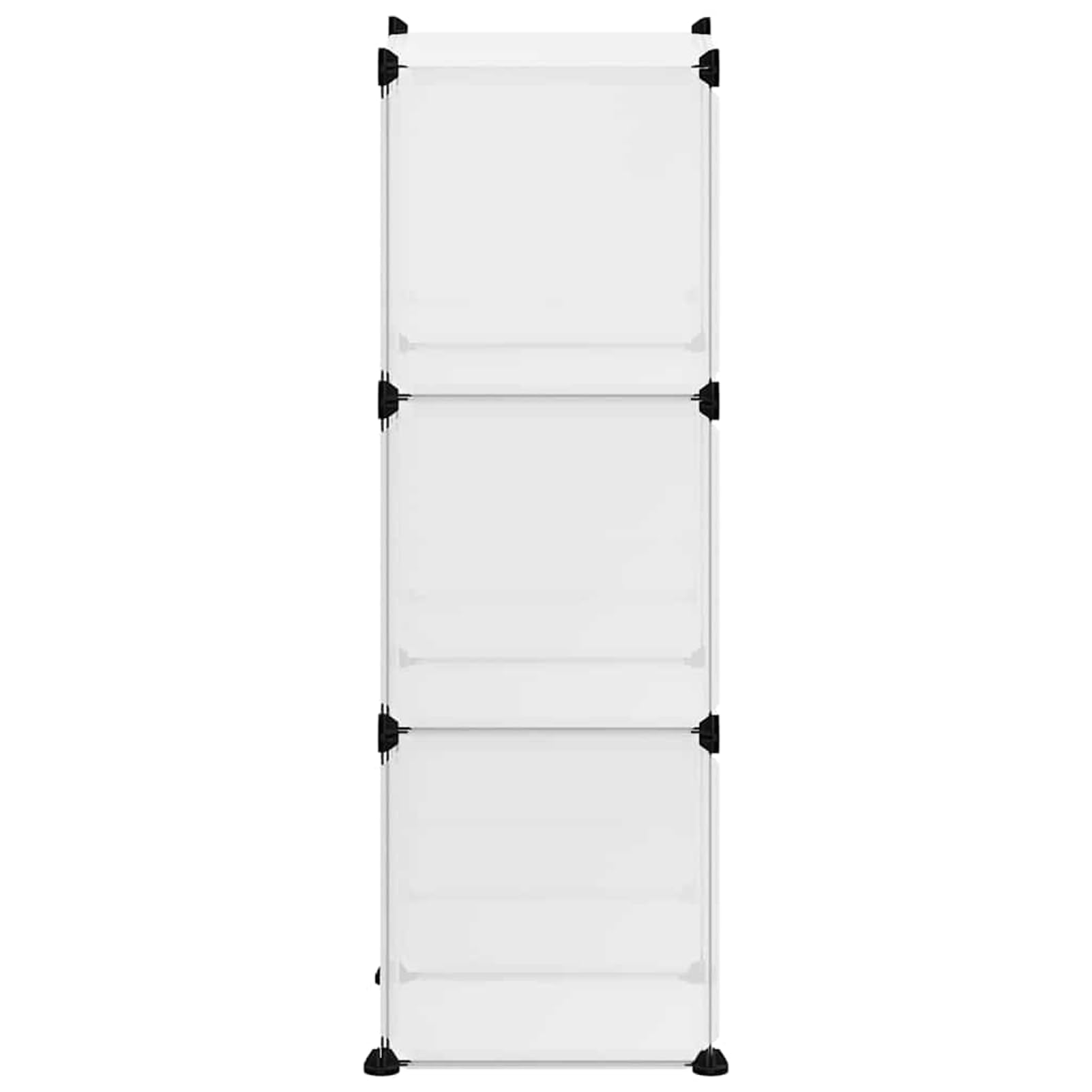 Regalsystem 6 Würfel Transparent PP Stahl Robust