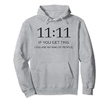 1111 T-shirt de manifestation Numerologie - Numéro d'ange 111 Sweat à Capuche