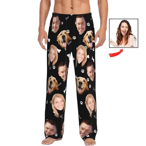 Custom Pajama Pants with Photo Face Woman Men's Sleepwear Lounge Pants Pajama Bottoms3