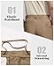 Susclude Pleated Dress Shorts for Men 9 Inch Inseam Khaki Shorts Men Elastic Waist Summer Golf Chino Short with Pockets