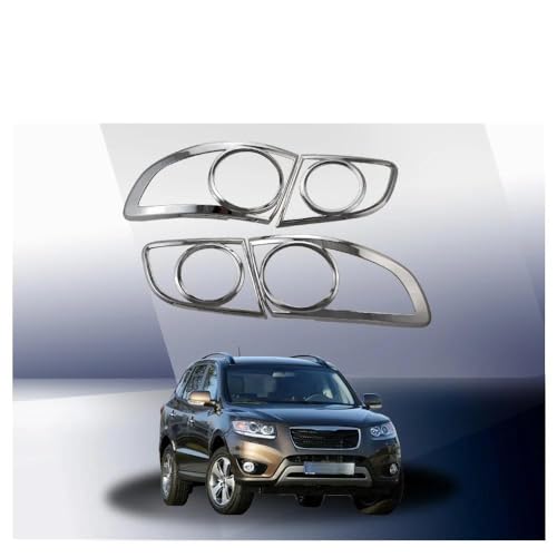 Feu arrière coque protection chrome ABS contre rayures Santafe