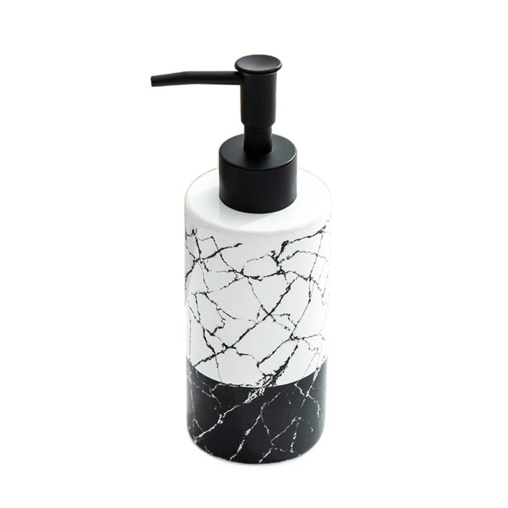 Lyvqzpwlr White+Black Ceramic Soap Dispenser