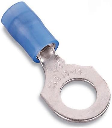 Stakon RB14-6 Ring Terminal, Standard, Nylon Insulated, 0.89-Inch Length by 0.31-Inch Width, Blue, 100-Pack