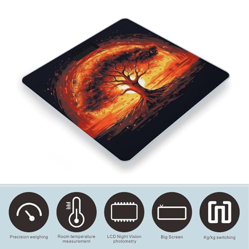 Báscula digital de baño Burning Tree of Life 26 x 26 cm miniatura 3