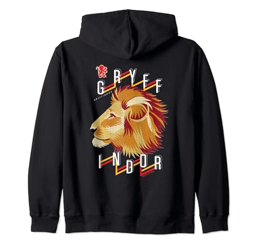 Image of Harry Potter Gryffindor Textured Lion Headshot Zip Hoodie