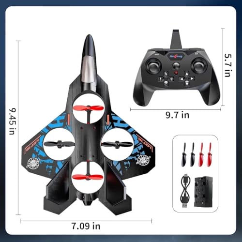 Image of S1 RC Fighter Jet Drone, Black /Blue