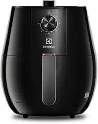 Fritadeira Elétrica sem oleo Electrolux Airfryer 3,2L 8 receitas pré-sugeridas desligamento automático cesto removivel 1400W EAF10 preta 127v