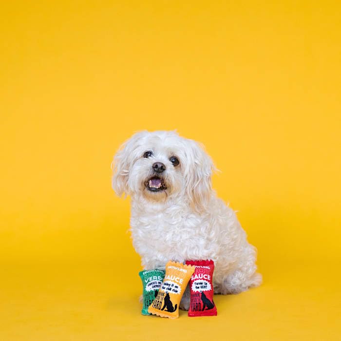 Fringe Studio Plush Dog Toy, Howling HOT Sauce, 3 Piece Set, for Small Dogs Wagsdale Dog Toy Collection (289510), Multi-Colored - Image 3