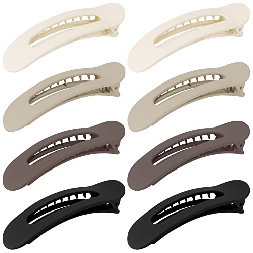 ACO-UINT 8 Pack Hair Accessories for Women - Flat Alligator Clips, Non-slip Hair Claws, French Barrettes for Sectioning and Styling