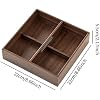 Dried Fruit Box Food Container Divided Design Multipurpose Practical Nut Container, Brown