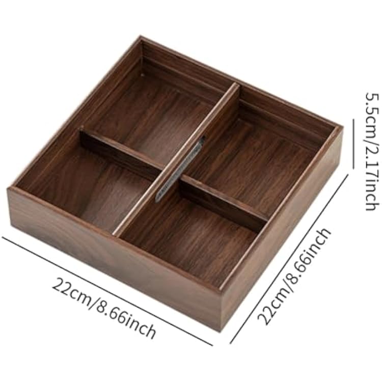Dried Fruit Box Food Container Divided Design Multipurpose Practical Nut Container, Brown