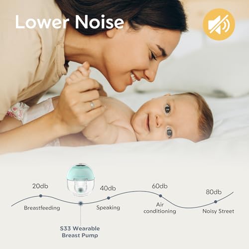 Image of MomMed S33 Wearable Breast Pump, Hands Free Double Electric, 6oz, BPA Free