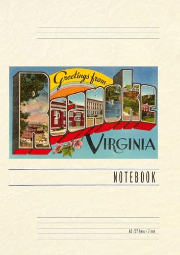 Vintage Lined Notebook Greetings from Roanoke