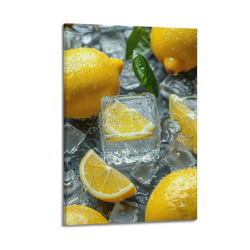 Poster fruits et citrons glacés de ZHOUKEG œuvre murale premium