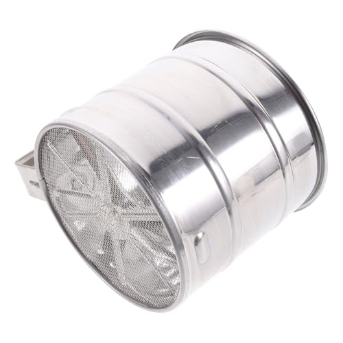 Homoyoyo Cedazo De Harina Manual Pequeño De Acero Inoxidable, Cedazo para Azúcar En Polvo Malla Fina, Semiautomático para Hornear, Reutilizable, Adecuado para Cocina y Repostería, Accesorio Portátil