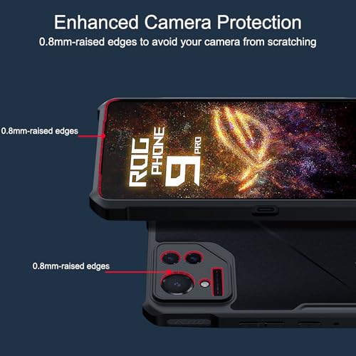 Coque Asus ROG Phone 9 Pro antichoc transparente avec bague support noir - 4