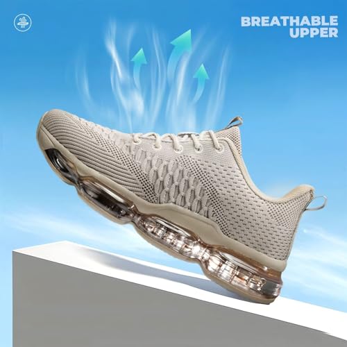 Image of Socviis Men's Air Cushion Running Shoes Breathable Tennis Fashion Sneakers Non Slip Workout Casual Sport Shoes Gym Training Comfortable Walking Shoes