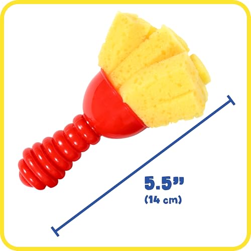 READY 2 LEARN Textured Art Tools - Set of 4 - Jumbo Paint Brushes for Toddlers and Kids - Set 2 - DIY Patterns and Effects, Plastic, Multicolor