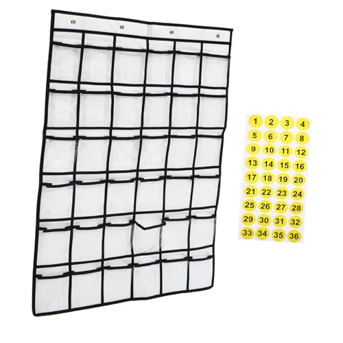 NOLITOY Bolsa Colgante para Teléfono Móvil Transparente con para Aula Organizador Resistente y Compacto para Calculadoras y Tarjetas Soporte Práctico para Puerta de Clase