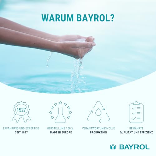 BAYROL Superflock Plus 1 kg - Flockungsmittel Pool für Sandfilter/Filterglas - Effektive Vorbeugung & Entfernung von Trübungen - Entfernt zuverlässig Phosphate & Metalle - Flockkartusche Pool
