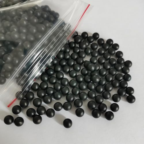 VRFTGHYJU Solid Rubber Bouncy Balls, Black Wearproof Round Elastic Spheres,Durable Industrial Accessories for Mining Equipment, Vibrating Screen and Workout Training Usage(50pcs,8mm)