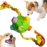 Interactive Dog Toys Snuffle Ball Encourage Natural Foraging Skills,Slow Food Training to Relieve Boredom and Stimulating,Cloth Strip with Hidden Food Dog Puzzle Toys… (Green)
