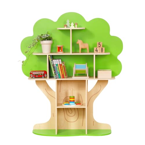 OOOK Kids Bookcase Tree Bookshelf for Kids Reading Nook, Montessori Book Shelf for Classroom, Kids Room, Playroom, Nursery