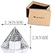 Waltz&F 60mm Crystal Pyramid Figurine Collectible,Glass Pyramid Paperweight with Egyptian Silver Character