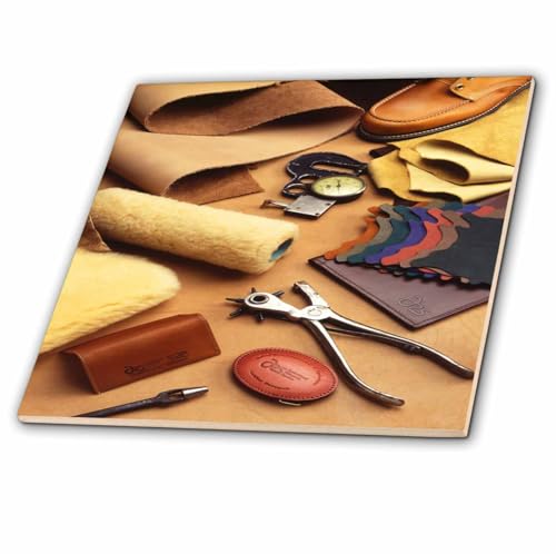 3dRose Leathermaking Tools Equipment Products 8 Inch Ceramic Tile