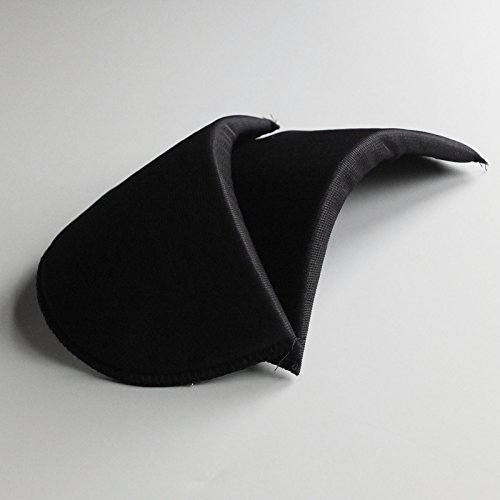 Image of Pair of Covered Foam Shoulder Pads (Black - Large)