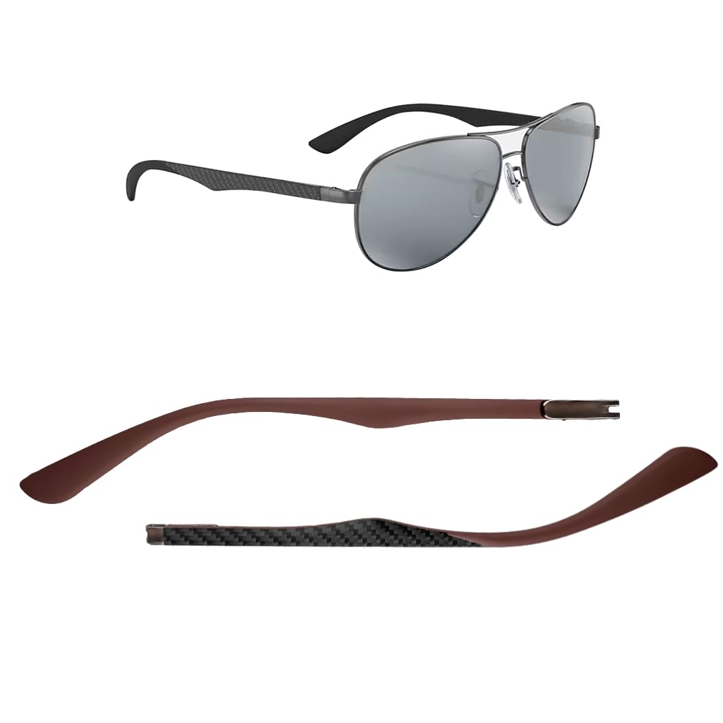 Brillenbügel-Ersatz für Ray Ban RB8313 Sonnenbrille, Bügelarme, Kohlefaser, 8313M Brillenreparatur-Set