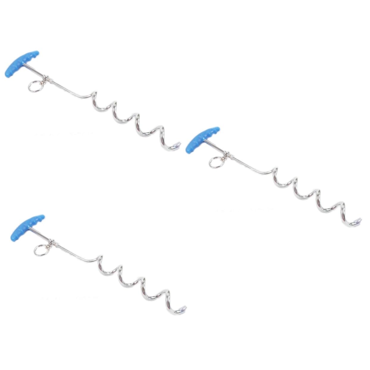 Beaupretty 3 Piezas Perro Atar Ancla Estaca De Anclaje De Correa Estaca De Perro para Jardín Correa De Perro De Cadena Atar Estaca Corredor De Perros Estaca para Perros Exterior Clavo Molido