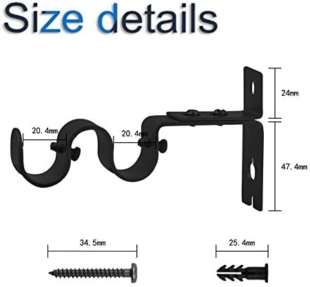 INCREWAY Lot De 4 Supports De Tringle De Placard En Acier