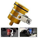  CNC Aluminium Bremsflüssigkeitsbehälter vorne oder hinten für Honda CBR 125R 150R 250R 300R 400R 500R 600F 600RR 900RR 1000F 1000RR 1100XX Super Blackbird CB1000R (Gold)
