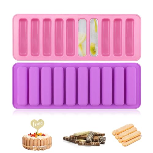 2 Pezzi Stampi In Silicone, Stampo Barrette con 10 Cavità